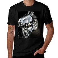 Triton Cafe Racer Tshirt Urban Style Casual Short Sleeve Top 4XL gray