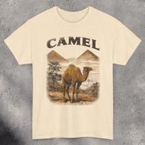 Vintage Cotton Short Sleeve Casual 90s Camel Graphic Print Tshirt Unisex Unisex Clothing Harajuku Tops Retro Camel Tee 2026 Summer 4XL gray