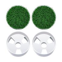 Golf Cup Cover and Putting Cup Set for Carpet or Grass Practice, Round Cup Design with Removable Green Style Cap Top black