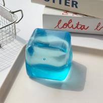 1Pc Needoh Nice Ice Cube Sensory Fidget Stress Relief Anxiety Sensory Cube Tool For Focus Adhd & Office Desk Calming Gadget Gift blue
