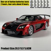 JDM 1:24 Mazda RX-7 RX7 FD3S VeilSide Fortune Fast & Furious: Tokyo Drift Alloy Metal Diecast Model Car Collectibles Hobby Gifts