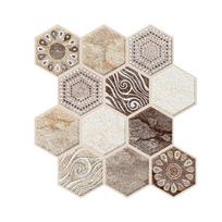5pcs Self-Adhesive 3D Wall Stickers Waterproof Wall Decals  DIY Home Improvement A 5pcs beige