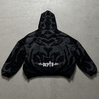 Y2K Mens Baggy Hoodies Autumn Long Sleeve Loose Hooded Sweatshirts Men L black