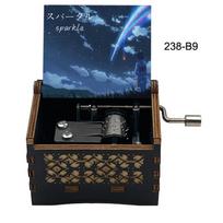 Sparkle 18 Note Music Box Your Name Kimi No Na Wa Theme Song for anime fans birthday Christmas Gift 3 One Size black