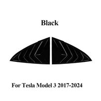 Skirta Tesla Model 3 2017-2024 Highland 2024+ Automobilio Galinio Šoninio Langelio Žaliuzės Šoninės Aklės Trikampio Langelio Įsiurbimo Žaliuzės Užuolaidėlės Dangteliai black