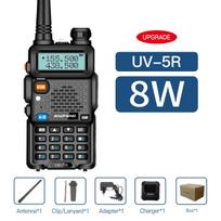 Baofeng UV5R 8W Tri-Power Walkie Talkie 5W High Power UHF VHF Dual Band Two-Way Radio Lange Afstand 128CH Handheld UV 5R CB Radi