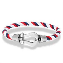 Fred Pasagos Sagtis Nailono Virvės Apyrankė Vyrams Moterims Poroms Madinga Atsitiktinė 23cm white