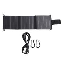 15W 5V saulės skydelis monokristalinio silicio 3 lankstai Nešiojamas saulės skydelio įkroviklis USB C tipo dvigubas gray