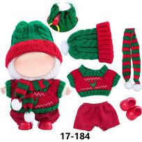 New Christmas Clothes For 17cm Labubus Mini Doll Clothes Outfit Hat Clothes for Labubu I II III Doll Accessories Party Game Toys red