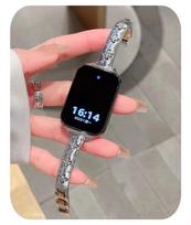 Gražus Bling Elegantiška apyrankė Metalinė kilpa Priedai grandinėlė laikrodžio apyrankė skirta xiaomi 8 9 pro hongmi 4 redmi 5 lite active dirželis redmi 5 lite black