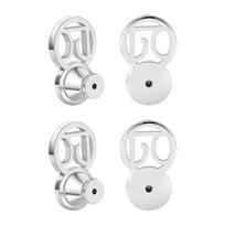 Pack of 4 Earring Backs Ear Jewelry Replacement Oval Shape Earring Plugs Earrings Part Suitable for Daily Party Use balto aukso spalvos