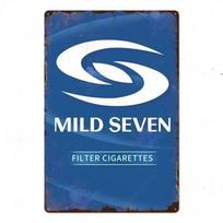 Švelnus septynių metalų skardos ženklas Retro cigarečių dekoras Vyriškas urvas Sienų menas aluminum 20x30cm blue