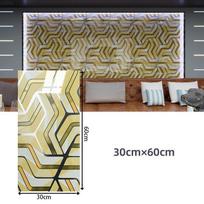 60*30cm Storas Auksinės Folijos Lipnus Plytelės Lipdukas, Dirbtinio Keramikos Plytelės Tapetas Vandeniui Atsparus Sienos Lipdukas Virtuvės & Svetainės Dekoras 6PCS