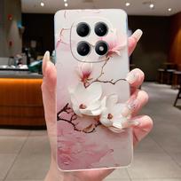 Dėl Xiaomi Poco M8 Pro dėklo Skaidrus prabangus madingas drugelių ir gėlių minkšto silikono TPU dėklas PocoM8 PocoM8Pro 5G korpuso dangtelis Poco M8 Pro 5G