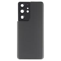 For Samsung Galaxy S21 Ultra Battery Back Cover with Camera Lens Cover 5G Mobile Phone Replacement Parts pilka spalva