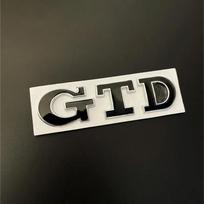 3D Metalinės Priekinės Grotelės GTD Logotipo Emblema Galinės Bagažinės Ženkliukai Lipdukai Volkswagen VW Golf 2 4 5 6 7 R MK2 MK3 MK4 Automobilio Aksesuarai ru3 gray
