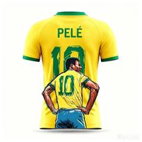 Brazilijos sirgalių įkvėptas 10 numerio futbolo marškinėlis 3D portreto spaudiniu Vasaros sportinis treniruočių marškinėlis Unisex Suaugusiems Vaikams Futbolo viršus S yellow