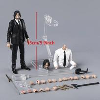 15cm John Wick 4 Movie Figures MAF212 Action Figure MAF085 Statue Model Doll Collection Toys Gifts without box gray