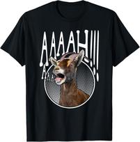Ahhh Screaming Goat Gift Funny Goat Lover Screaming Goat T-Shirt XXL black