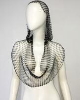 Sexy Girl Mesh Top With Rhinestone Embellishments For Nightclub And Festival Wear S juoda