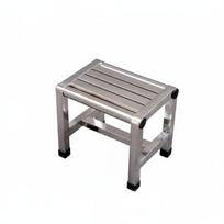 Stainless Steel Bench Quick Drainage Slatted Top Rust Proof Stool for Home gray