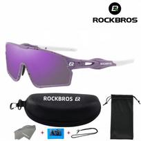 ROCKBROS Cycling Polarized Glasses MTB Road Bike Sunglasses UV400 Bicycle Sun Protection Light Unisex Bike Sports Equipment violetinė