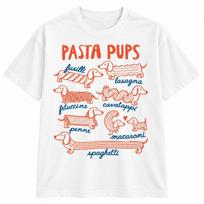 Comfort Colors Pasta Pups Marškinėliai Juokingi taksai Makaronų mylėtojai Grafinis T-shirt 150 red