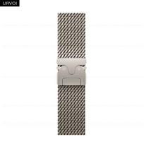 URVOI Band for Apple Watch Ultra 4 3 2 Series 12 11 10 SE3 Stainless Steel Mesh Strap for iWatch Secure Parachute Buckle 46 49mm 3 Black color gray