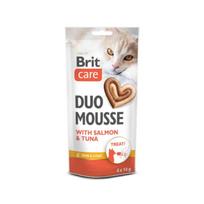 Brit Care Cat Creamy Duo Mousse with Salmon and Tuna tyrelės skanėstai katėms 56g