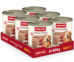 GranCarno Mit Ente - konservai šunims su antiena, 800g*6vnt