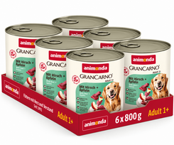 GRANCARNO konservai adult su jautiena, elniena ir obuoliais 800g*6vnt