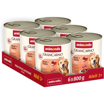 GRANCARNO konservai Adult su jautiena ir vištiena 800g*6vnt