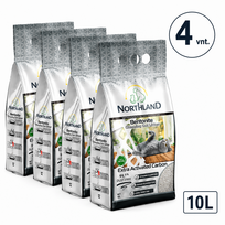 Northland Extra Carbon bentonito kraikas katėms aktyvintos anglies neutralaus kvapo 5l 10l - Produkto Tūris 10L x 4vnt.