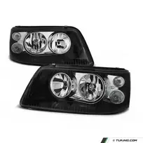 Priekiniai žibintai, komplektas skirtas VW T5 (03-09), juodi