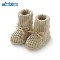 Kūdikio Pirmieji Žingsniukai Kvėpuojantys Neslystantys Megzti Naujagimio Berniuko Mergaitės Vienspalviai Bateliai Prewalkers 0-18m Mažylio Unisex Avalynė 12 beige