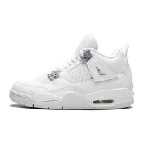 Air Jordan 4 Retro GS Pure Money 2017 Vaikų sportbačiai Balti Metaliniai-Sidabriniai Grynai-Platininiai 408452-100 38.5 white