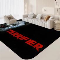 T-Terrifier 3 Horror Clown Movie Bath Mat Kids Room Bedroom Decoration Balcony Anti-Slip Doormat Living Room Alfombra 50x80cm gray