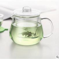 Teapot glass teapot heat-resistant high temperature brewing tea set household filter kettle set temperature-resistant brewing tea beige