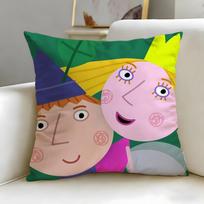 cartoon Ben And Hollys Little Kingdom Cushion Cover Soft & Easy-Wash Pillow Case – Versatile for Couch, Bed, Travel and Office 30cmx30cm