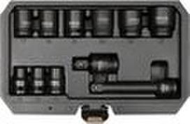 Yato smūginis lizdų rinkinys 1/2" 11 vnt., CrMo SCM-440, 1/2" (12.7 mm), automobilių ir mechaninių paslaugų