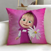 classic cartoon Masha And Bears Cushion Cover Soft  EasyWash Pillow Case  Versatile for Couch Bed Travel and Office 50X50cm