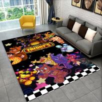 3D Siaubo Žaidimas F-FNAF Freddy Filmas Kilimas Kilimėlis Žaidimų Kambariui Miegamajam Svetainei Sofai Namų Dekoras, Plotinis Kilimėlis Neslystantis Grindų Kilimėlis Dovana 40x60cm gray