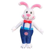 Easter Inflatable Rabbit Costume For Creative Halloween Stage Performance And Funny Cosplay Adult Size Blue Adult(160-190cm) white