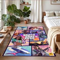 Anti‑Slip Crystal Velvet Floor Rug, GTA Design Carpet for Indoor Living Bedroom Home Decoration 80cmx120cm black