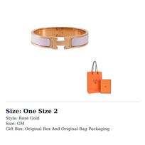 HERMES Clic H Bangles Women's Rose Gold H700001FO05GM One Size 2 rožinio aukso spalvos