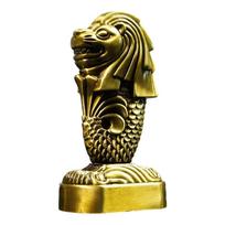 Metal Merlion Statue Home Decors Merlion Figurine Animal Sculptures for Table Centerpieces Collectibles Gift for Women Men L ruda