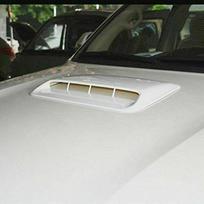Car Truck Hood Scoop Fake Bonnet Vent Air Intake Cover Trim White ABS Universal gray