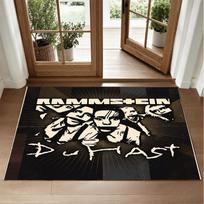 Rammstein Design Crystal Velvet Rug Soft Decorative Mat for Bedroom Entrance 40cmx60cm brown