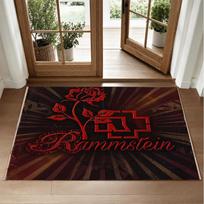 Rammstein Design Crystal Velvet Rug Soft Decorative Mat for Bedroom Entrance 50cmx80cm