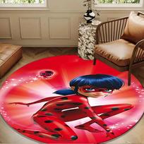 Miraculous Adventures Round Rug for Livingroom,Bedroom, Palyroom, Chair Rug, Area rug, Circle Carpet, Large Size Decor Fan Christmas gift 120cmx120cm